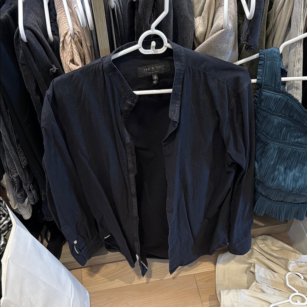 Rag and bone Black Button-Up Shirt